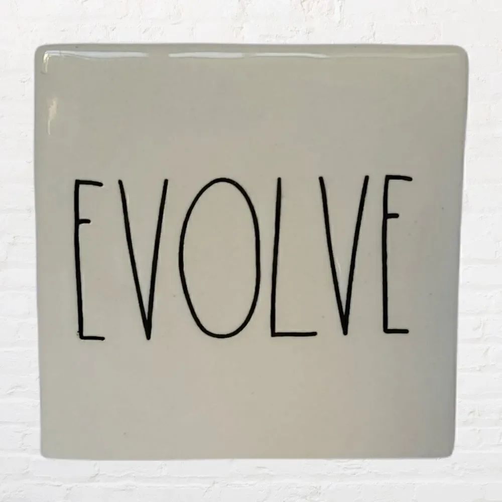 Rae Dunn Double Sided Think Evolve Block - Picture 4 of 9